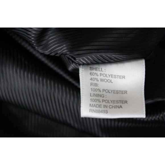 BKE Buckle Coat Men’s Large Wool Blend Grey Pockets Full Button‎ Up - Picture 8 of 12